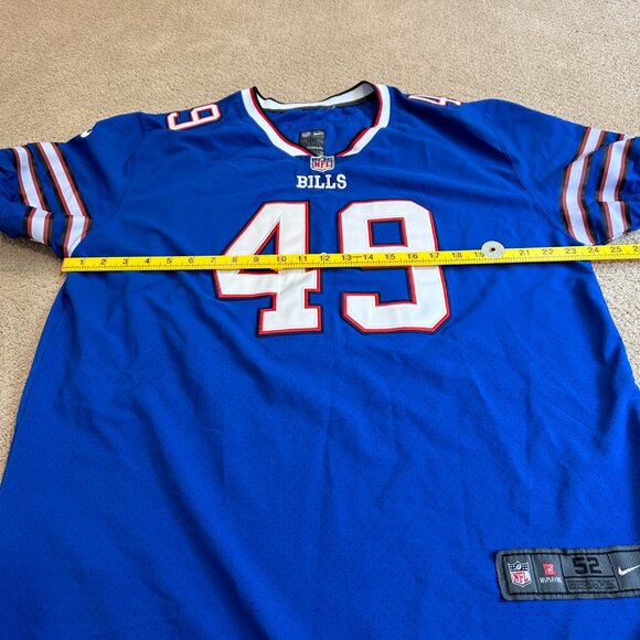 Tremaine Edmunds NFL Buffalo Bills Jersey #49 Nike Players On Field Size 52 - Picture 9 of 13